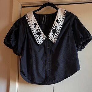 Anthropologie Blouse Size Small Embroidered Western